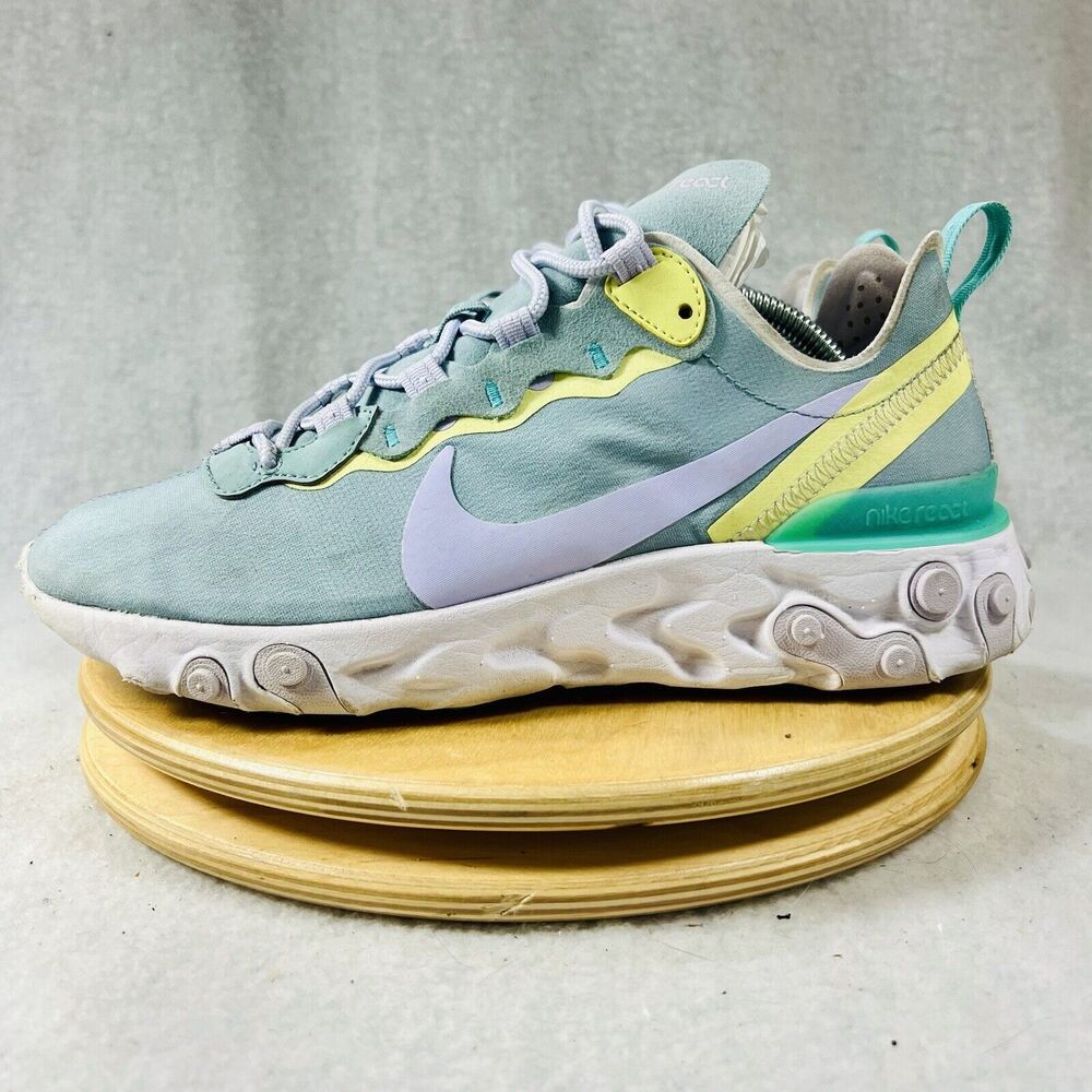 Nike React‎ Element 55 Ocean Cube Women's Size 8.5 shoes sneakers blue green